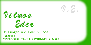 vilmos eder business card